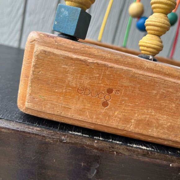 Vintage Educo Super Maze Wooden Children's Toy 20" H × 15" W × 12" D - Picture 4 of 16